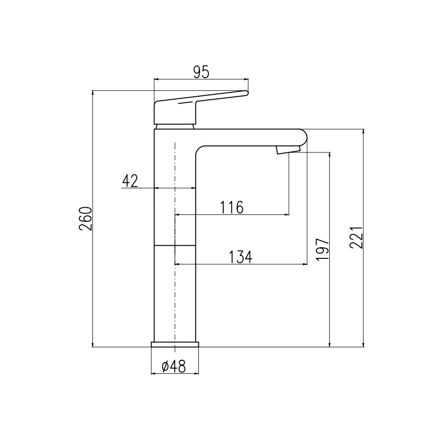 RAV Slezák CO130.0CMATZ - Håndvaskarmatur COLORADO 26 cm sort/guld