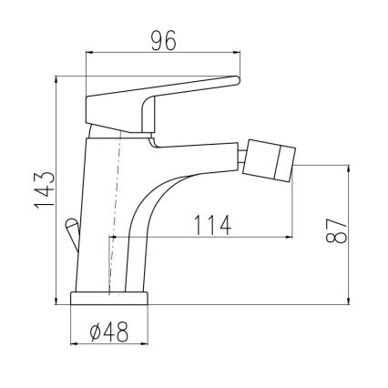 RAV Slezák CO145.0KZ - Bidetarmatur + bundventil COLORADO 14,3 cm, skinnende guld