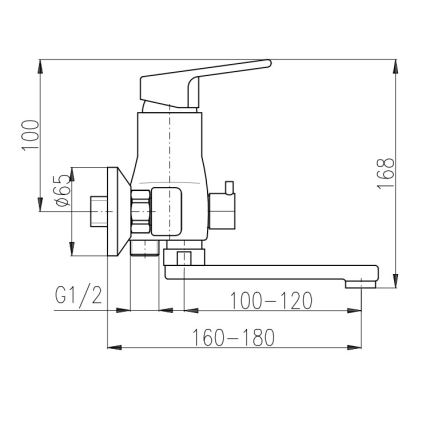 RAV Slezák CO151.5 - Badekararmatur COLORADO, poleret krom