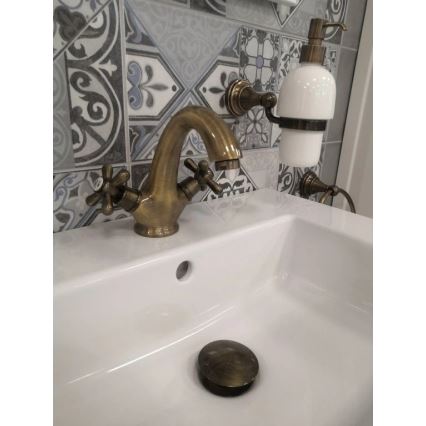 RAV Slezák MK128.0SM - Vaskarmatur MORAVA RETRO 16 cm antik messing