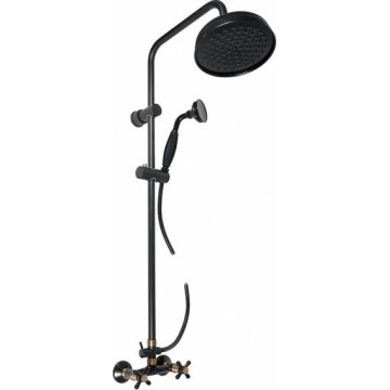 RAV Slezák MK181.5/7CMATSM - Brusesæt med blandingsbatteri MORAVA RETRO, sort/messing