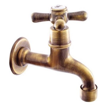 RAV Slezák MK193SM - Håndvaskarmatur MORAVA RETRO 11,8 cm i antik messing
