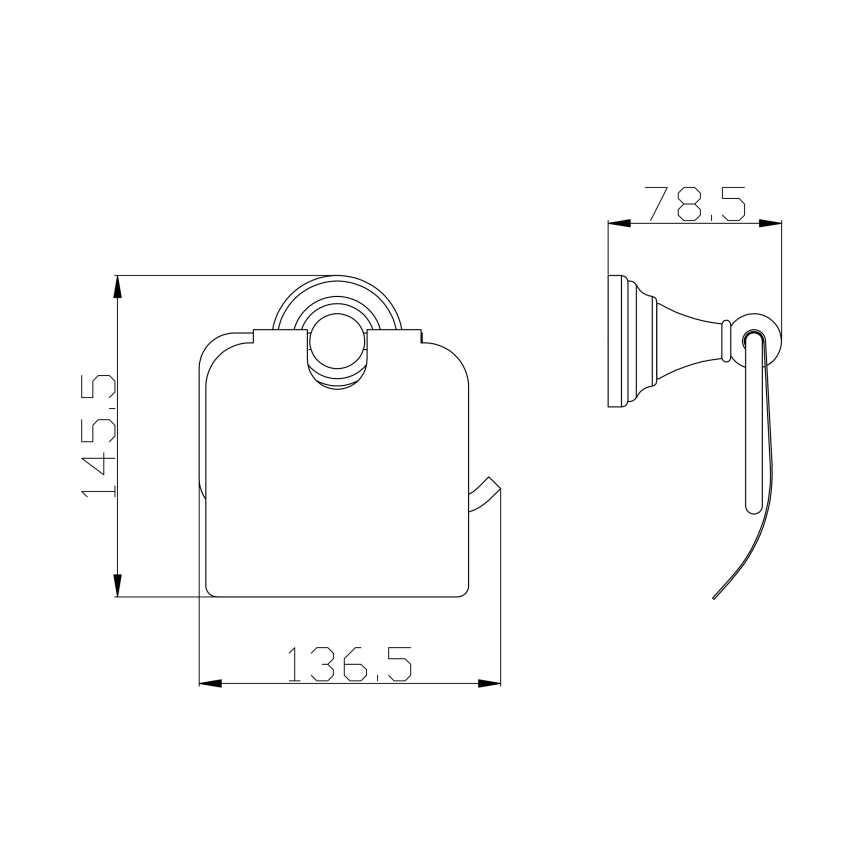 RAV Slezák MKA0400SM - Toiletpapirholder med dæksel MORAVA RETRO i antik messing
