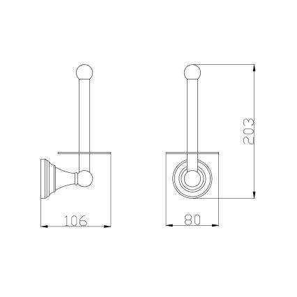 RAV Slezák MKA0402SM - MORAVA RETRO toiletpapirholder i antik messing