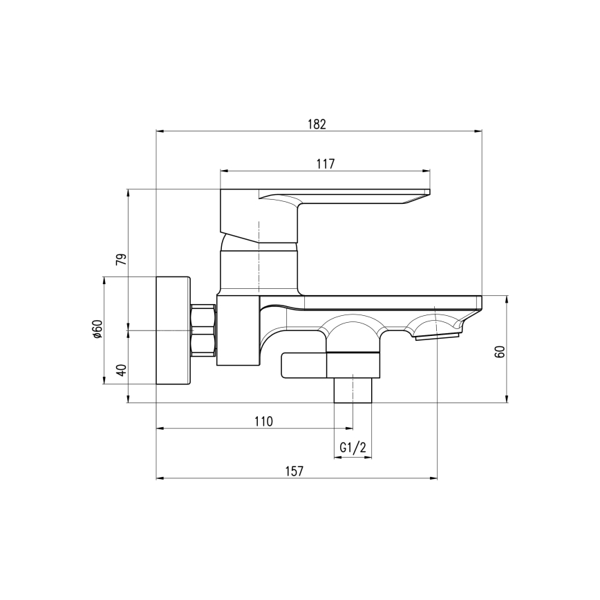 RAV Slezák NL154.5BMAT - Badekararmatur NIL mat hvid