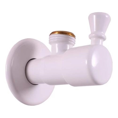 RAV Slezák RV0112B - RETRO vinkelventil i højglans hvid