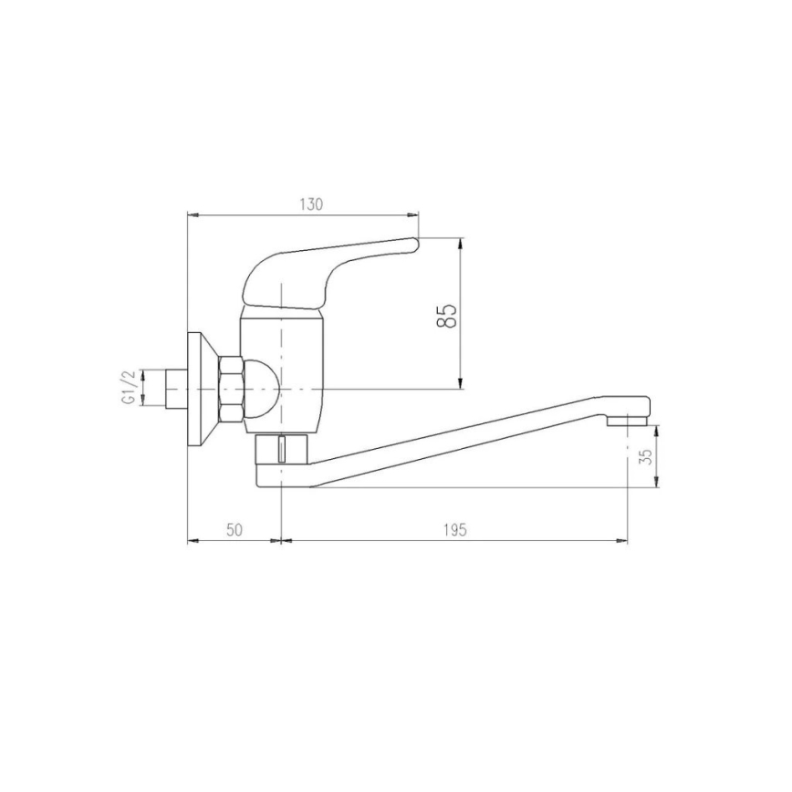 RAV Slezák SA001.5/26 - Køkken-/håndvaskarmatur SAZAVA blank krom