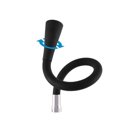 RAV Slezák SA002.5/13 - Køkkenarmatur SAZAVA 32,3 cm sort/poleret krom