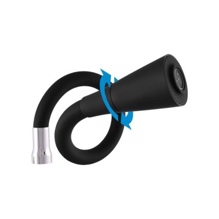 RAV Slezák SA002.5/13 - Køkkenarmatur SAZAVA 32,3 cm sort/poleret krom