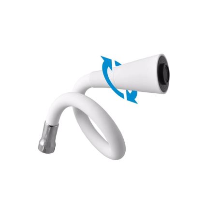 RAV Slezák SA006.0/13CB - Køkkenarmatur SAZAVA med fleksibelt udtræk, 35,6 cm, hvid/blank krom