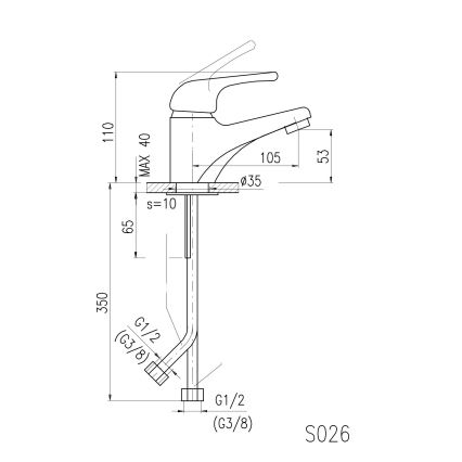 RAV Slezák SA026.0 - Håndvaskarmatur SAZAVA 11,5 cm, poleret krom