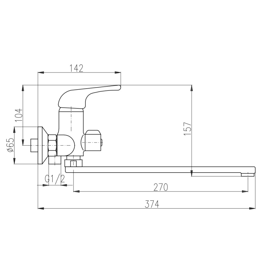 RAV Slezák SA053.5 - Badekararmatur SAZAVA i poleret krom