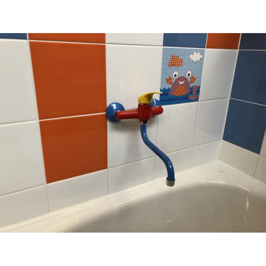 RAV Slezák SAJ001.5/21 - Håndvaskbatteri JUNIOR rød/blå/gul