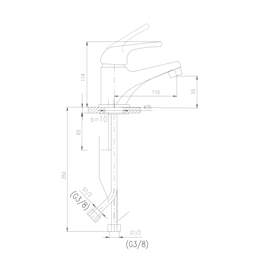 RAV Slezák SAJ026.0 - JUNIOR håndvaskarmatur 11,4 cm rød/gul