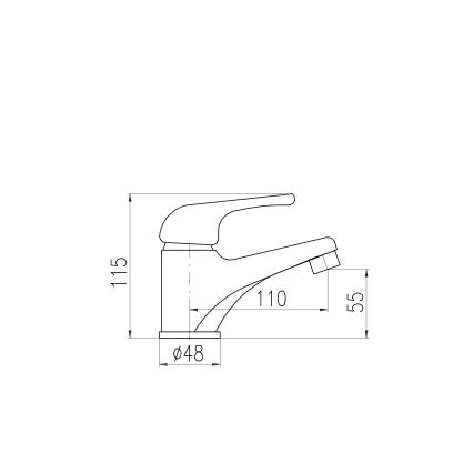 RAV Slezák SAJ091.0 - Håndvaskarmatur JUNIOR 11 cm rød/gul