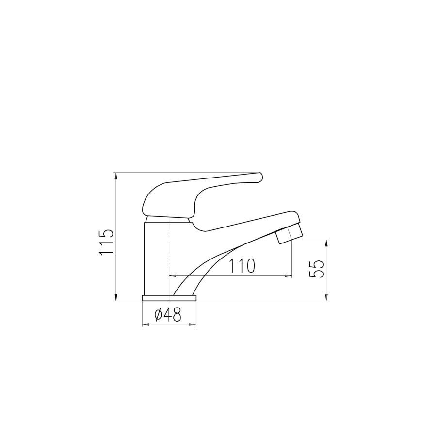 RAV Slezák SAJ091.0 - JUNIOR håndvaskarmatur 11,5 cm, rød/gul
