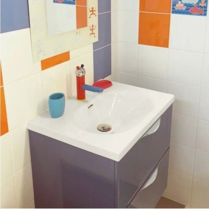 RAV Slezák SE326.0 - Håndvaskarmatur JUNIOR 18,2 cm rød/blå