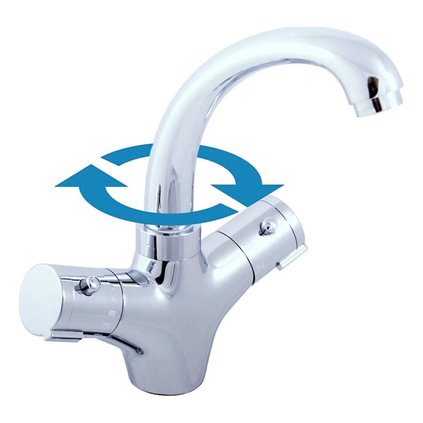 RAV Slezák TRM26.0 - Termostatisk håndvaskarmatur TERMO 23,5 cm blank krom