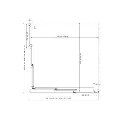Ravak 15V701R2Z1 - Brusedør SUPERNOVA 90x198 cm hvid
