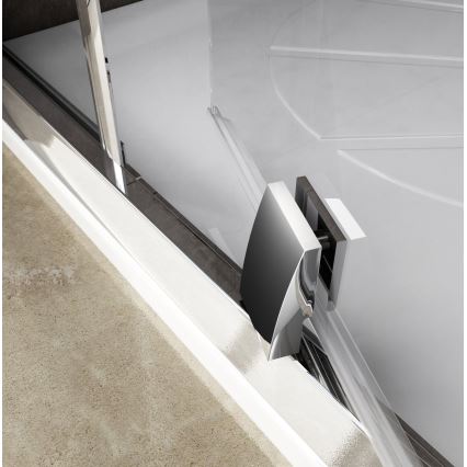 Ravak 37677U00Z1 - 3-delt kvadrantbrusekabine PIVOT 90x90 cm satin