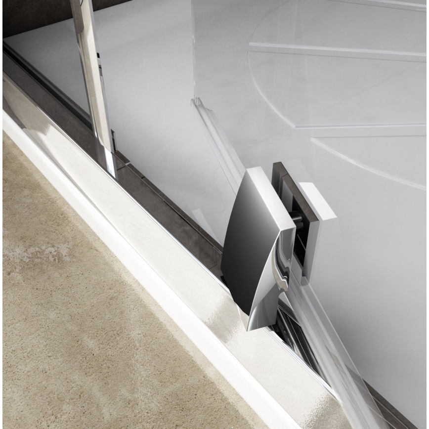 Ravak 37677U00Z1 - 3-delt kvadrantbrusekabine PIVOT 90x90 cm satin