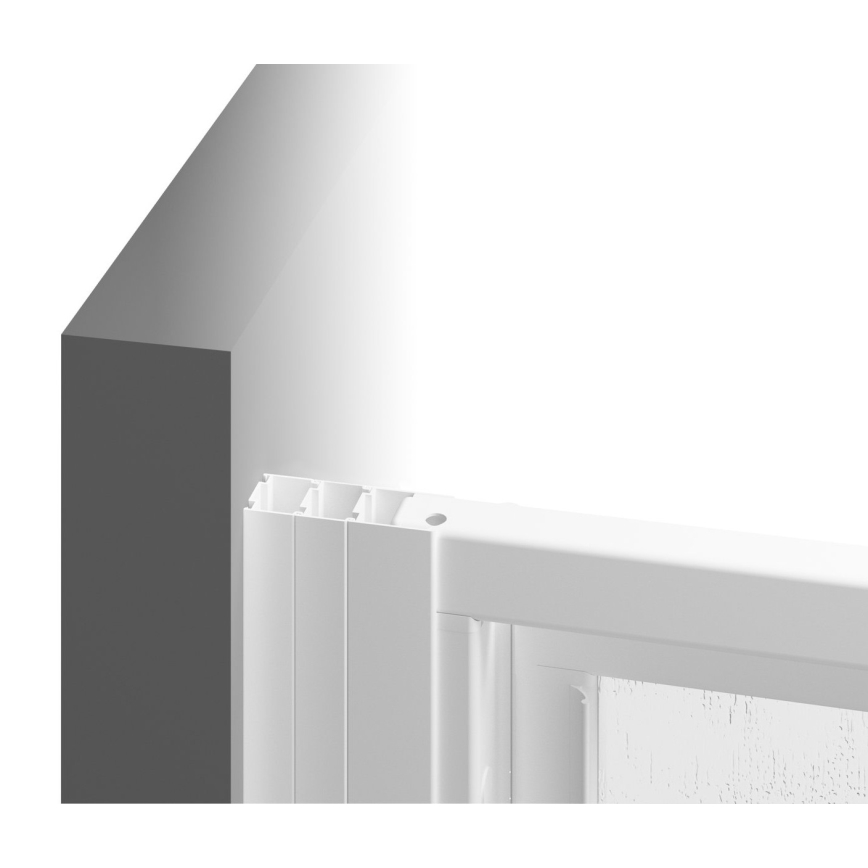 Ravak 940701R211 - Fast brusevæg SUPERNOVA 90x198 cm hvid