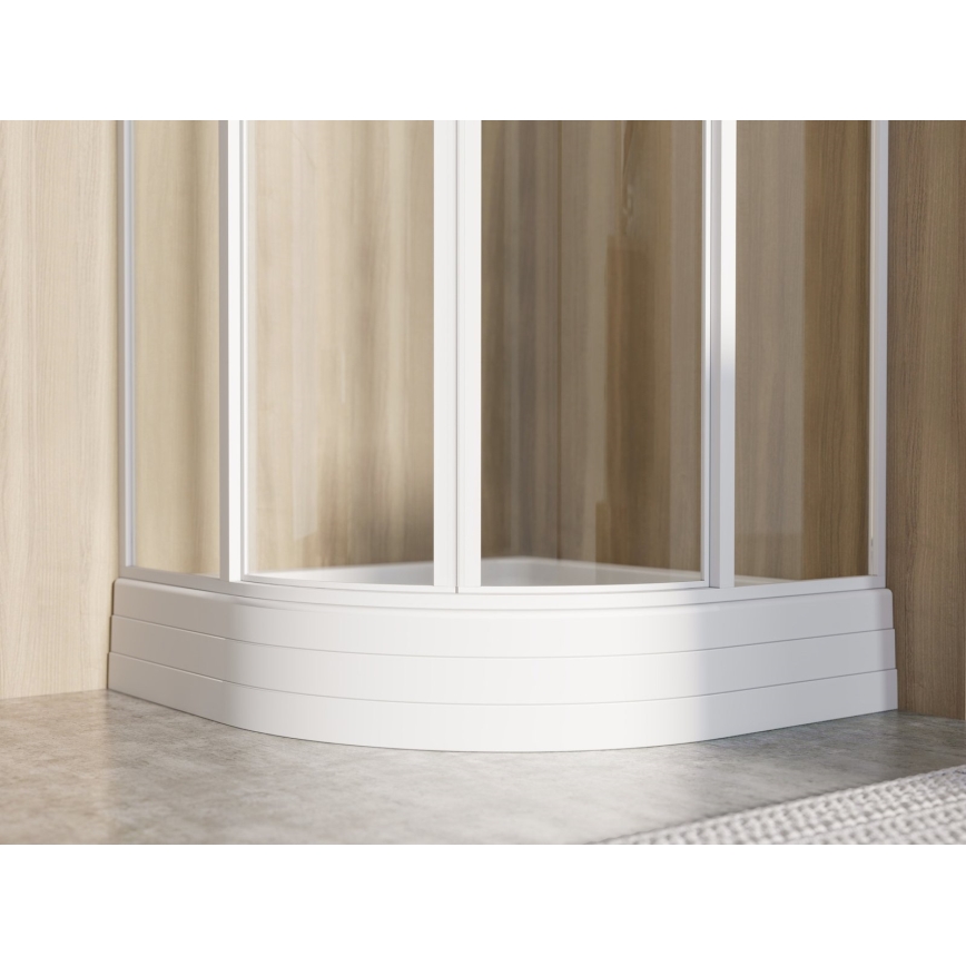 Ravak A204001120 - Kvartcirkelformet brusebund RONDA 80x80 cm hvid