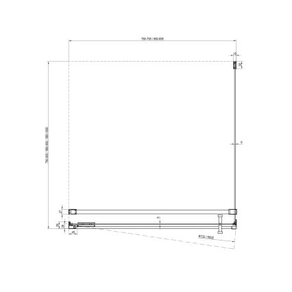 Ravak - Brusehjørne COOL 90x90 cm poleret krom