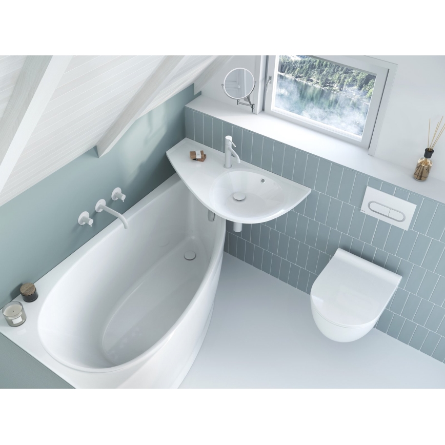 Ravak X01455 - Skylleknap CHROME 24,7x16,5 cm hvid