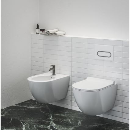 Ravak X01517 - Vægmonteret bidet UNI CHROME keramik/hvid