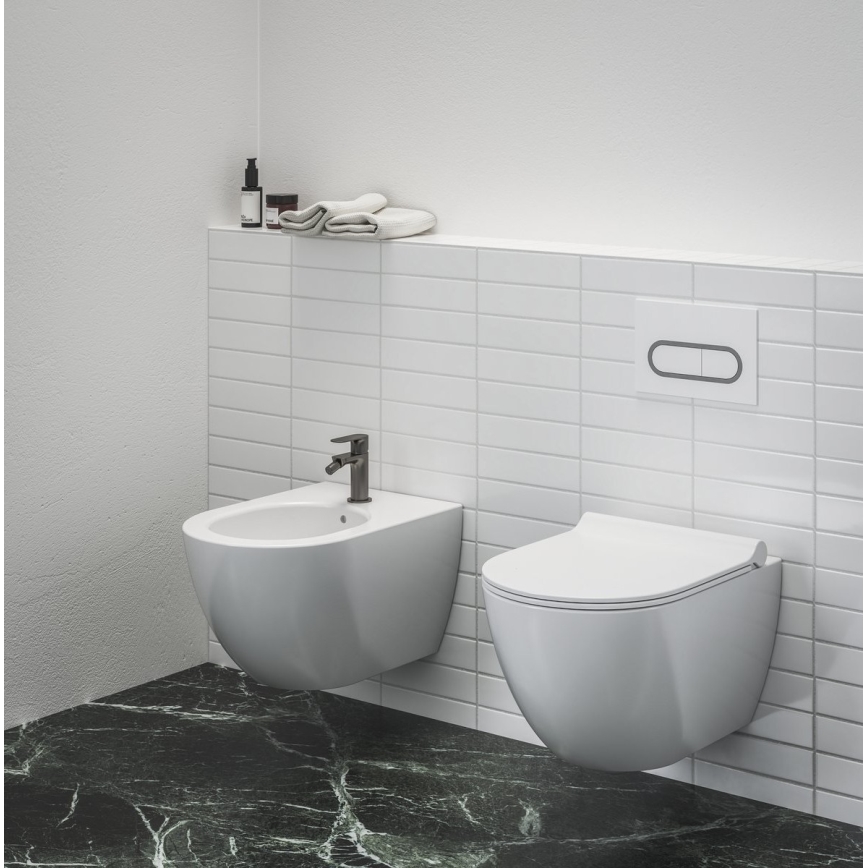 Ravak X01517 - Vægmonteret bidet UNI CHROME keramik/hvid