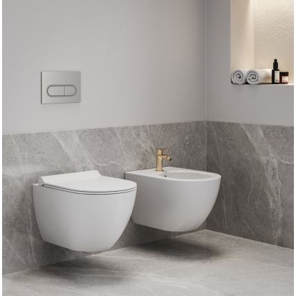 Ravak X01517 - Vægmonteret bidet UNI CHROME keramik/hvid
