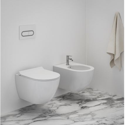 Ravak X01517 - Vægmonteret bidet UNI CHROME keramik/hvid