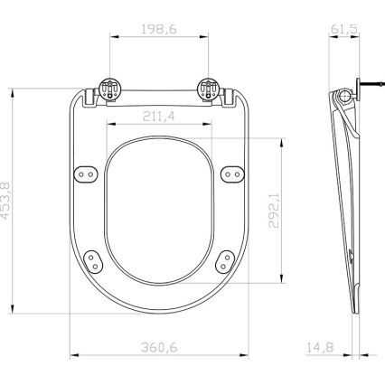 Ravak X01795 - Toiletsæde SoftClose CHROME sort