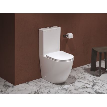 Ravak X01870 - WC-kombi kantløs med SoftClose-sæde OPTIMA, keramik/hvid