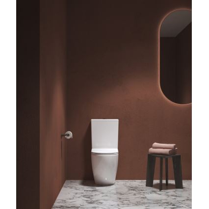Ravak X01870 - WC-kombi kantløs med SoftClose-sæde OPTIMA, keramik/hvid