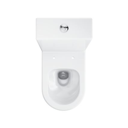 Ravak X01872 - WC-kombi uden skyllekant med SoftClose-sæde ELEGANT keramik/hvid
