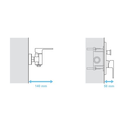 Ravak X070052 - Installationskrop til indbygningsarmaturer R-BOX RB 070.50 15,2x11,9 cm