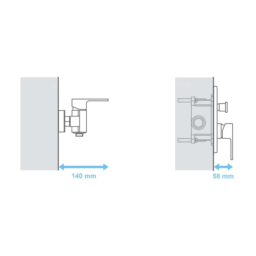 Ravak X070052 - Installationskrop til indbygningsarmaturer R-BOX RB 070.50 15,2x11,9 cm