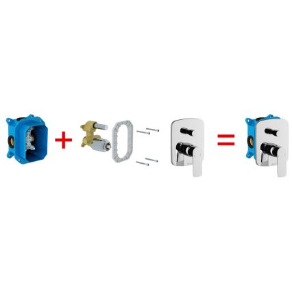 Ravak X070052 - Installationskrop til indbygningsarmaturer R-BOX RB 070.50 15,2x11,9 cm