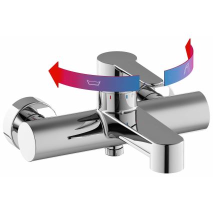 Ravak X070115 - Badekarbatteri PURI, blankt krom