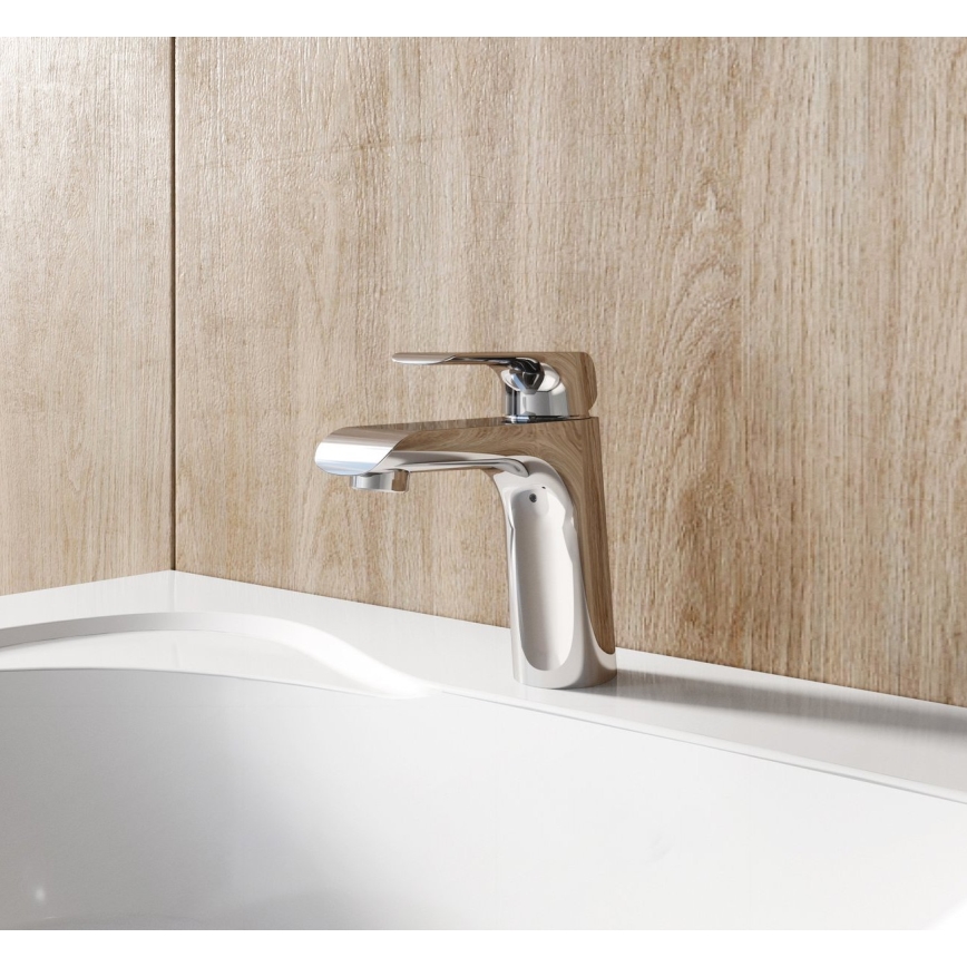 Ravak X070118 - Håndvaskarmatur FLAT 15,1 cm poleret krom