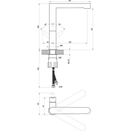 Ravak X070143 - Håndvaskarmatur PURI 26,9 cm blank krom