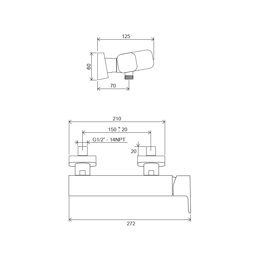 Ravak X070153 - Brusebatteri FREE sort