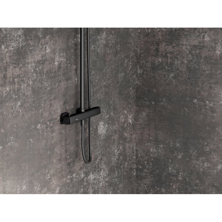 Ravak X070160 - Brusesæt med termostatisk blandingsbatteri FREE, sort