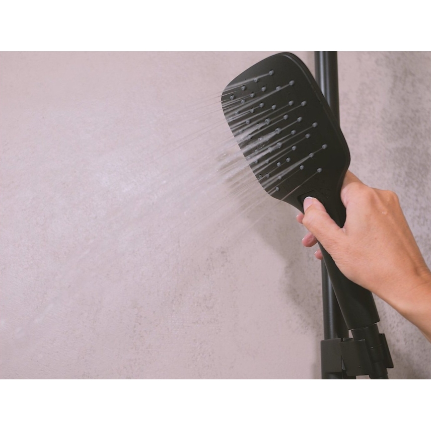 Ravak X070160 - Brusesæt med termostatisk blandingsbatteri FREE, sort