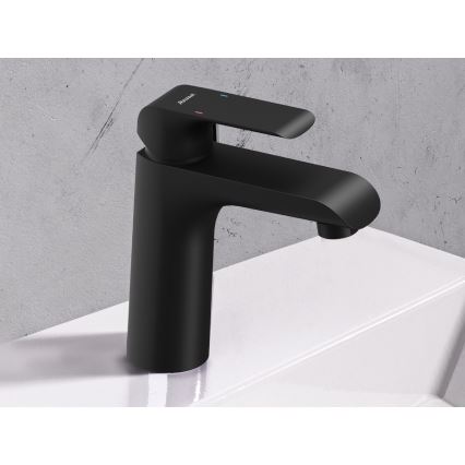 Ravak X070173 - Håndvaskarmatur FLAT 15,1 cm mat sort