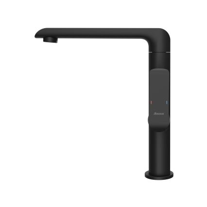 Ravak X070174 - Håndvask- og køkkenarmatur FLAT 26,2 cm mat sort