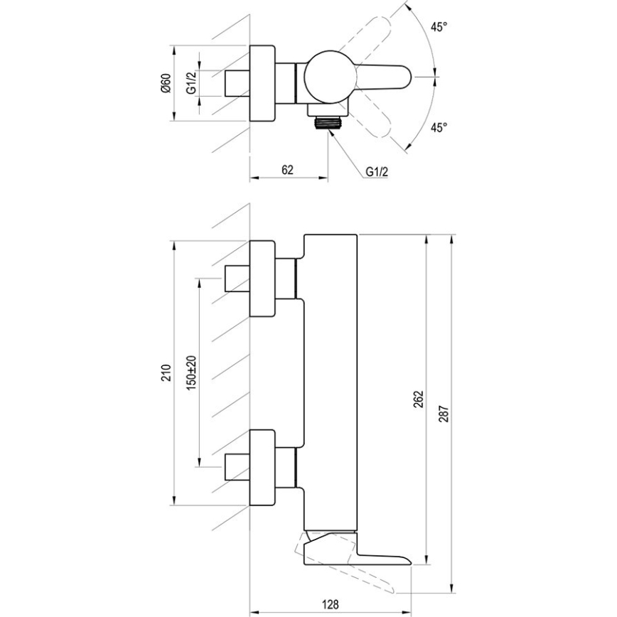 Ravak X070187 - Brusearmatur PURI sort