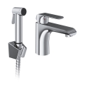Ravak X070438 - Håndvaskarmatur med bidetbruser FLAT, blank krom
